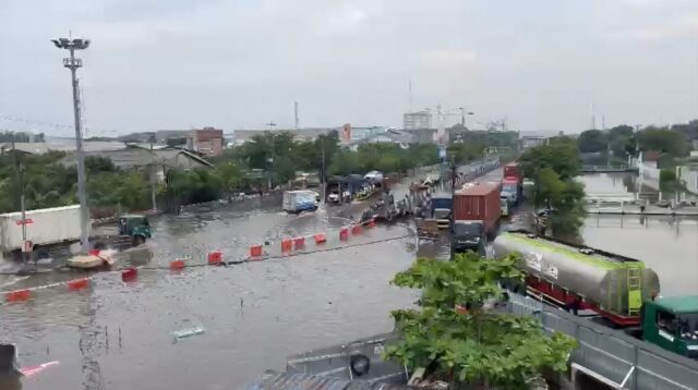 Ilustrasi banjir Kaligawe (foto: Polrestabes Semarang)