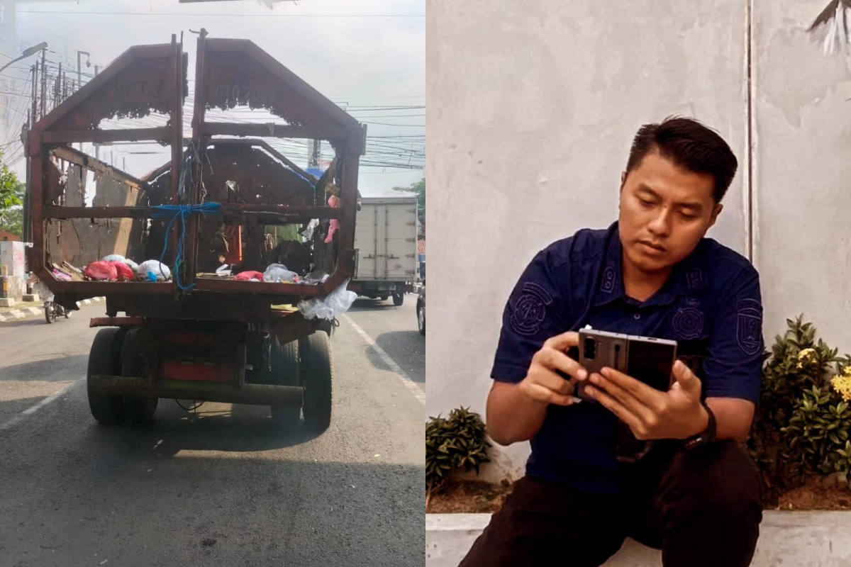 Ade Bhakti membagikan foto truk pengangkut sampah rusak milik DLH Kota Semarang
