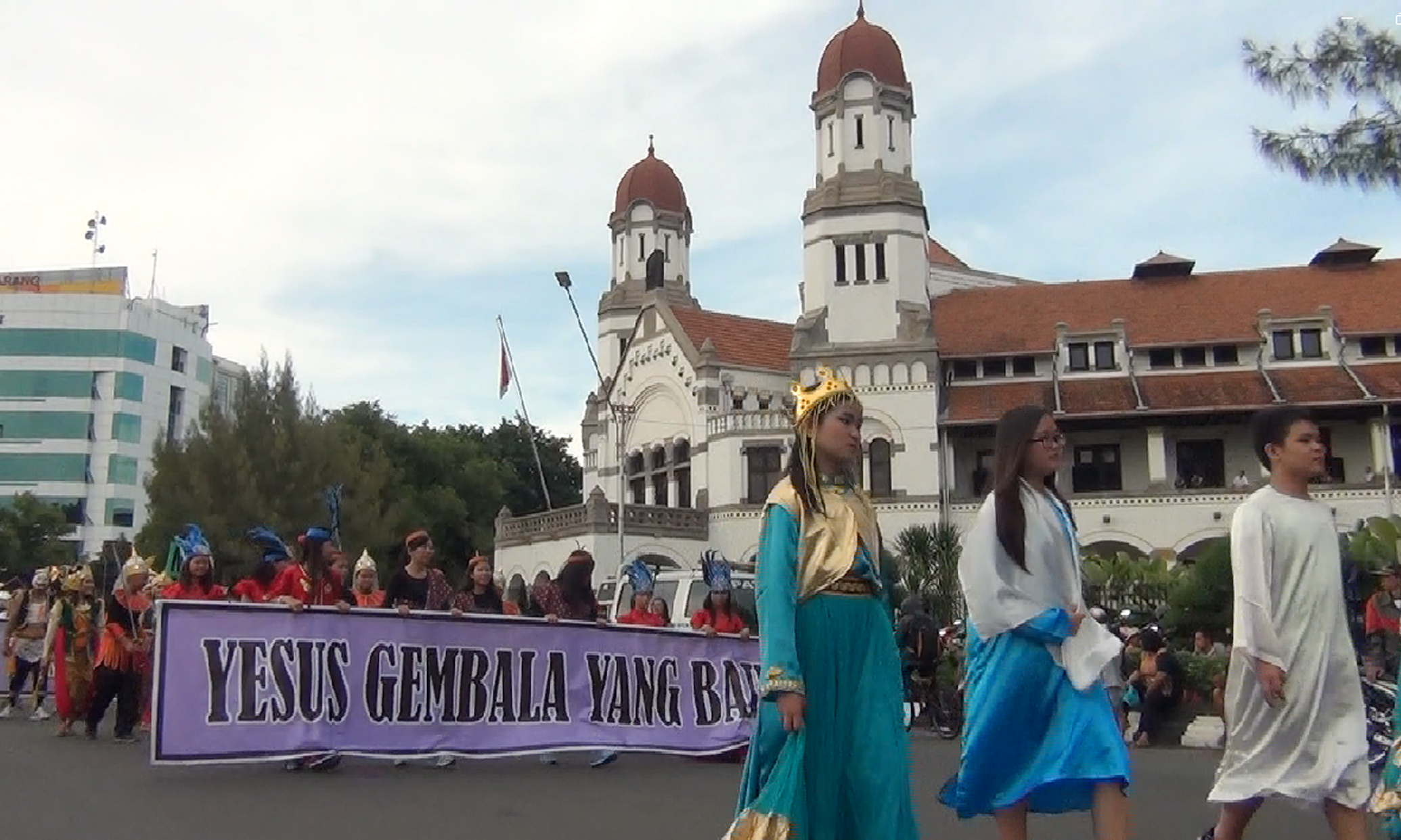 Lokasi parkir acara Karnaval Paskah Semarang 2025.