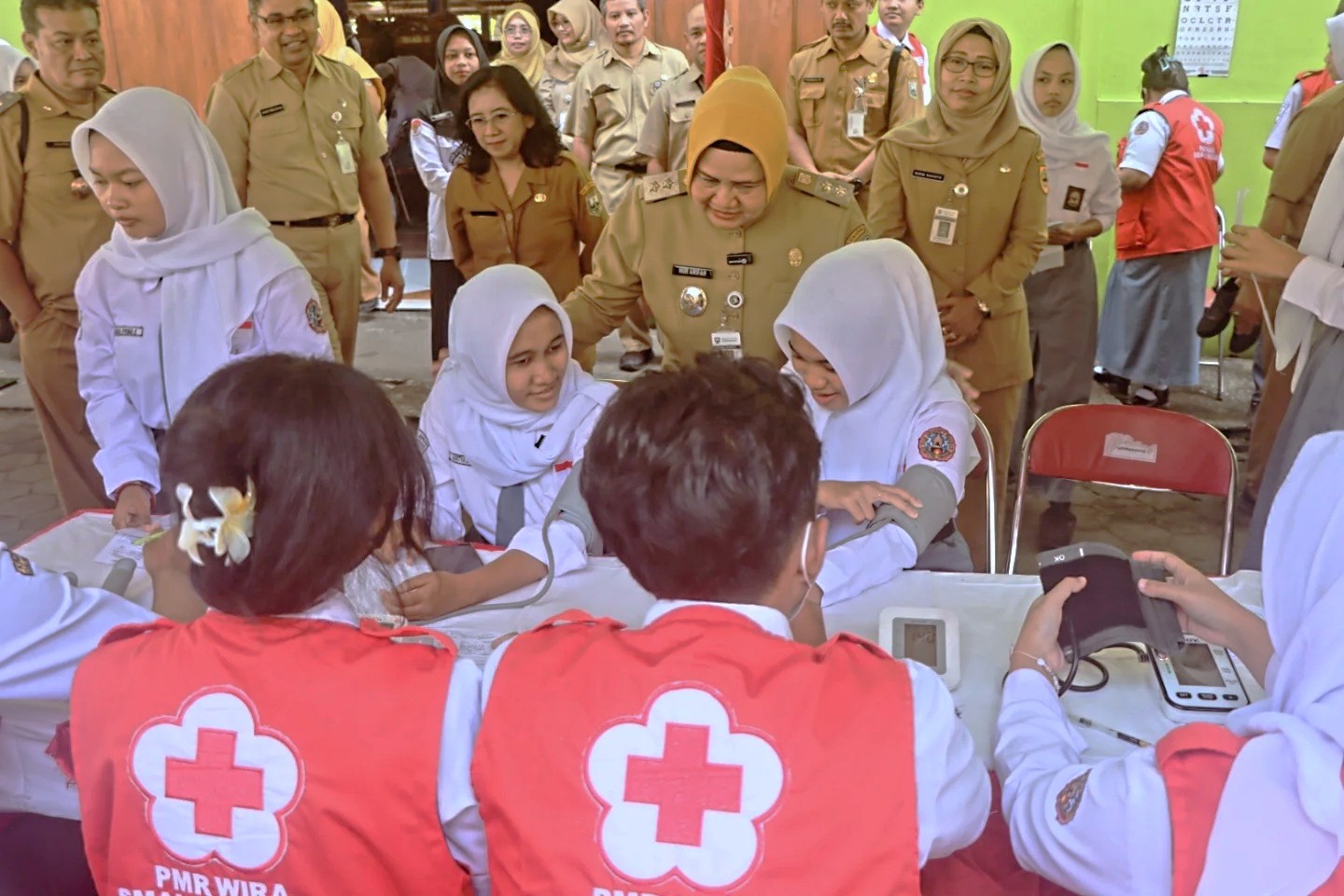Wakil Bupati Semarang Nur Arifah meresmikan CKG untuk pelajar, Senin 28 Juli 2025 (Foto: Diskominfo Semarang)