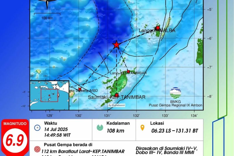 gempa Gempa bumi di Laut Banda Maluku