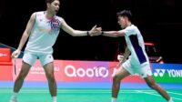 Ganda putra Fajar Alfian/Muhammad Shohibul Fikri. Tiga Wakil Indonesia melaju ke perempat final Japan Open 2025 (X @INABadminton)