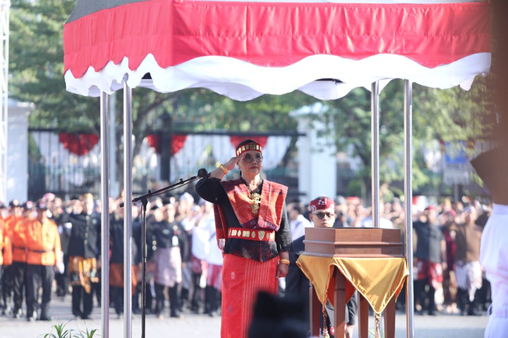 Upacara HUT ke-80 RI di Balai Kota Semarang. (matasemarang.com/Lia Dina)