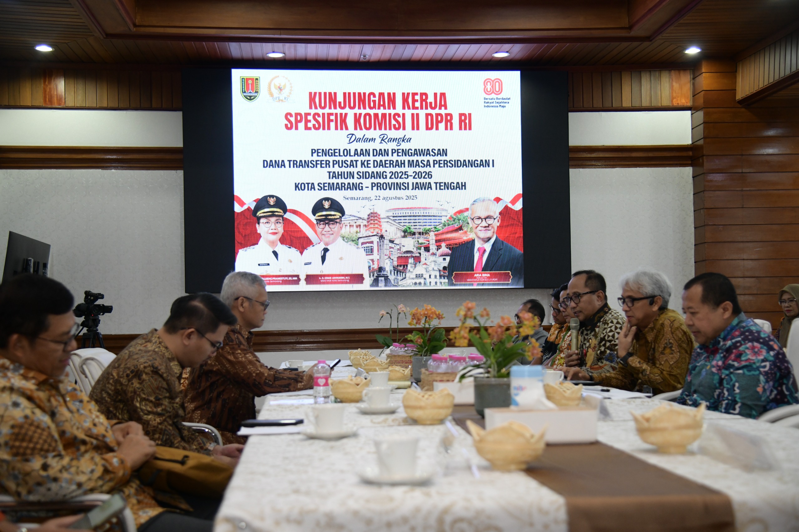 Kunjungan Kerja Spesifik Komisi II DPR RI di Pemkot Semarang. (matasemarang.com/Lia Dina)