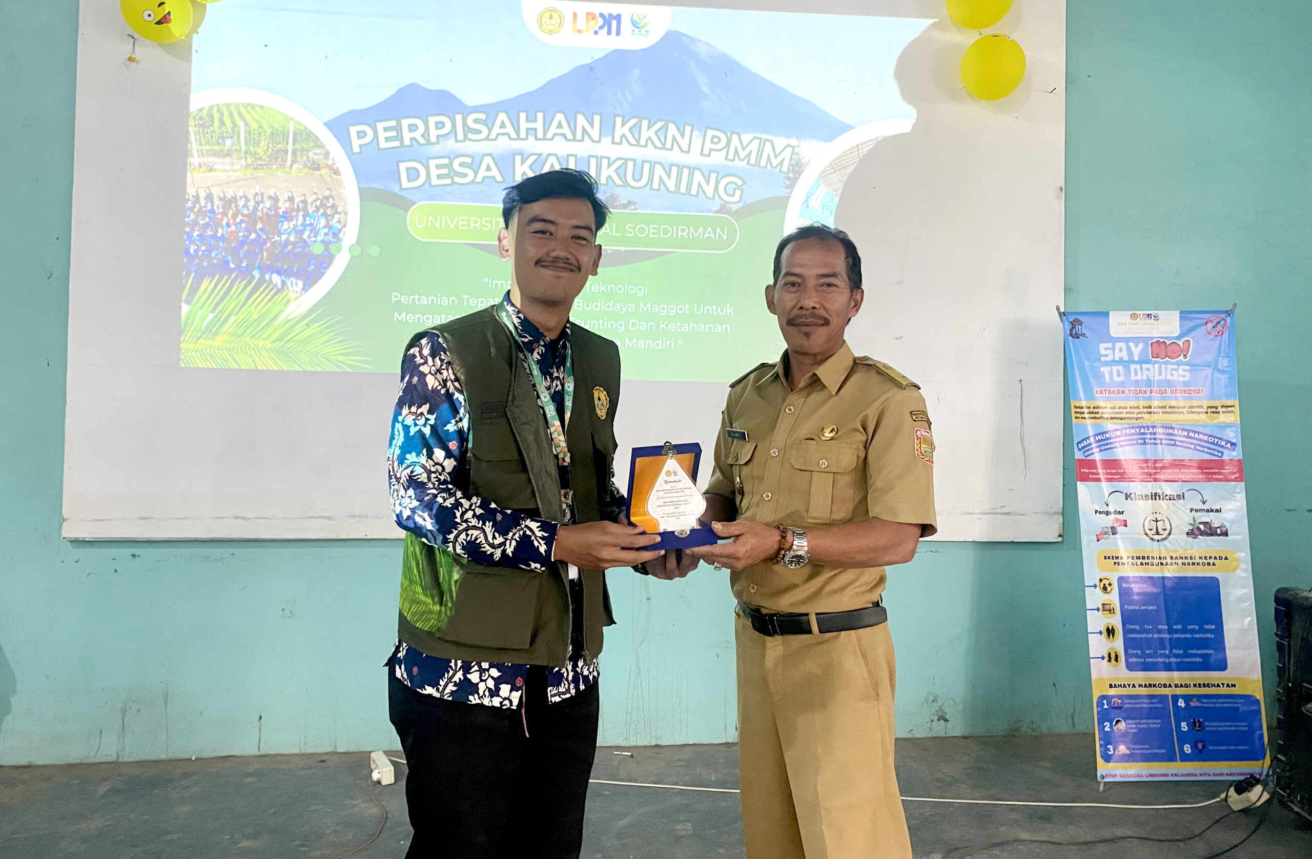 Acara perpisahan KKN-PMM Unsoed di di Desa Kalikuning, Kecamatan Kalikajar, Kabupaten Wonosobo (ffoto: humas Unsoed)