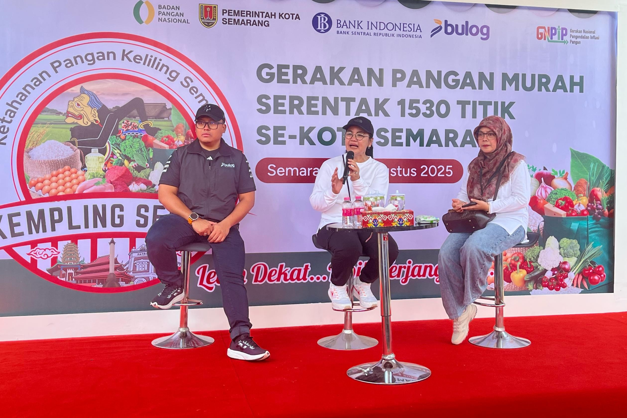Pemkot Semarang, Bank Indonesia Jateng dan Bulog Kota Semarang menggelar gerakan pangan murah 10 Agustus 2025 serentak di 1.530 titik (foto: Bank Indonesia)