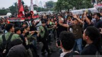 demo dpr wartawan foto