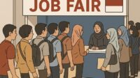 ilustrasi bursa kerja atau job fair (AI Generated/ Copilot))