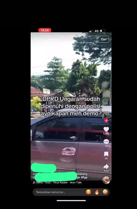 konten ajakan demo di DPRD Semarang