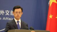 China Bicara Kementerian Luar Negeri China Guo Jiakun dalam konferensi pers di Beijing pada Senin (1/9).