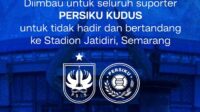 Suporter Persiku Kudus dilarang datang ke kandang PSIS (instagram @persiku_kudus) Suporter Persiku Kudus dilarang datang ke kandang PSIS (instagram @persiku_kudus)