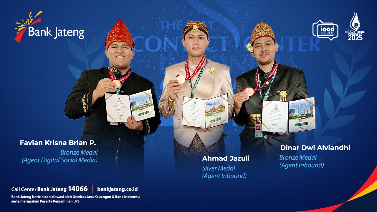 Bank Jateng Raih Prestasi di Ajang The Best Contact Center Indonesia 2025 Bank Jateng Raih Prestasi di Ajang The Best Contact Center Indonesia 2025