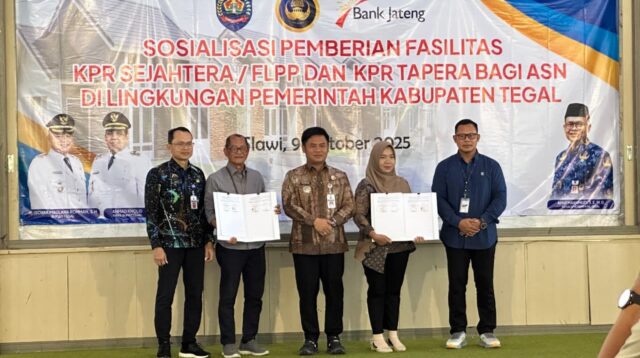 Sosialisasi Pemberian Fasilitas KPR Sejahtera/FLPP dan Tapera yang diselenggarakan oleh Dewan Pengurus Korpri Kabupaten Tegal (foto: Bank Jateng) Sosialisasi Pemberian Fasilitas KPR Sejahtera/FLPP dan Tapera yang diselenggarakan oleh Dewan Pengurus Korpri Kabupaten Tegal (foto: Bank Jateng)
