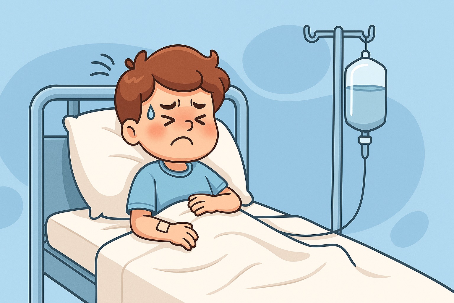 ilustrasi diare pada anak (Copilot/AI Generated)