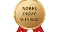 Nobel prize winner medal vector gold award