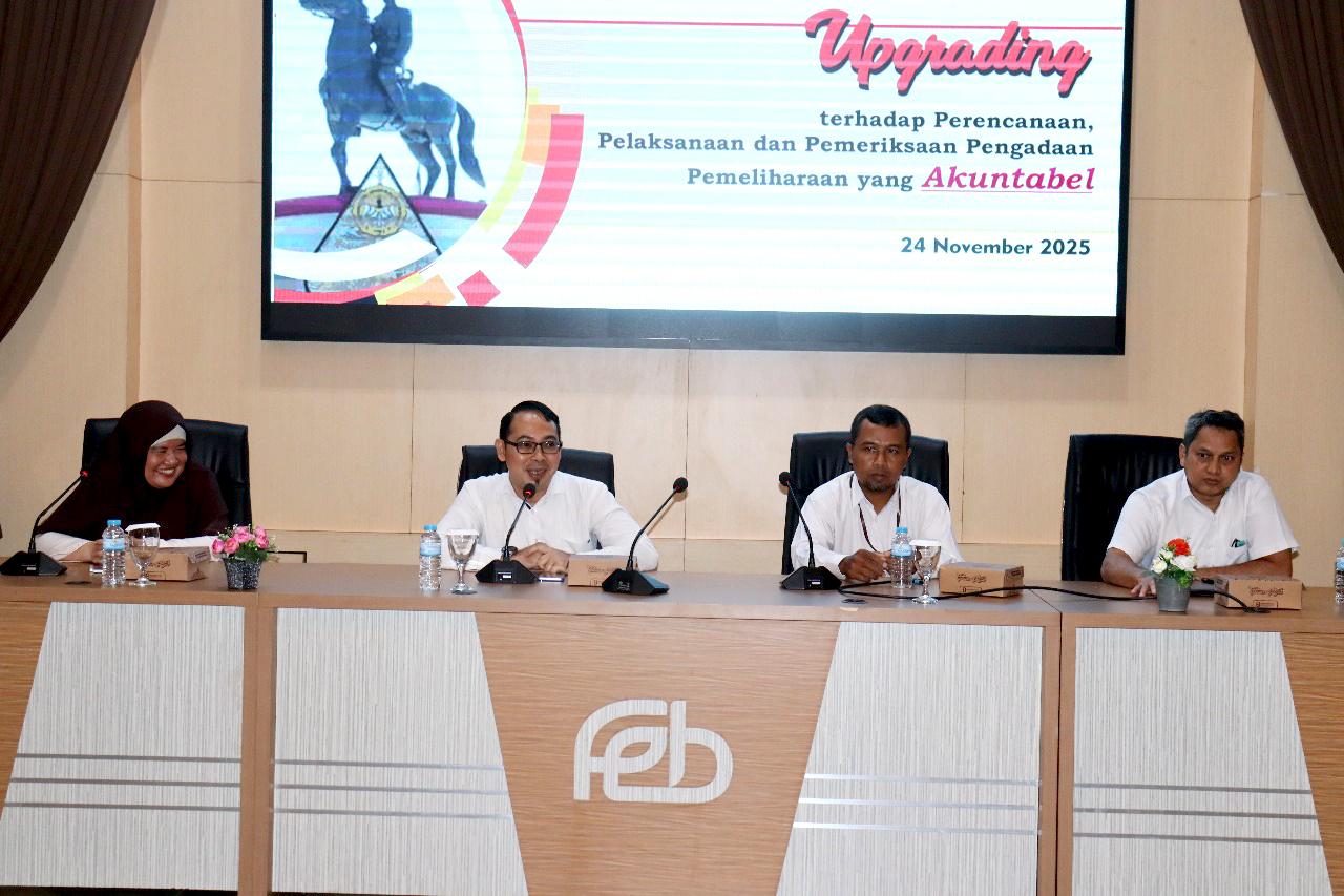 Upgrading Kemampuan Perencanaan, Pelaksanaan, dan Pemeriksaan Pengadaan Pemeliharaan bagi PPK dan staf perencana di lingkungna Unsoed, Senin 24 November 2025 (foto: Humas Unsoed)