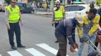 Ada Zebra Cross baru di depan RS Telogorejo (foto: Polrestabes Semarang)