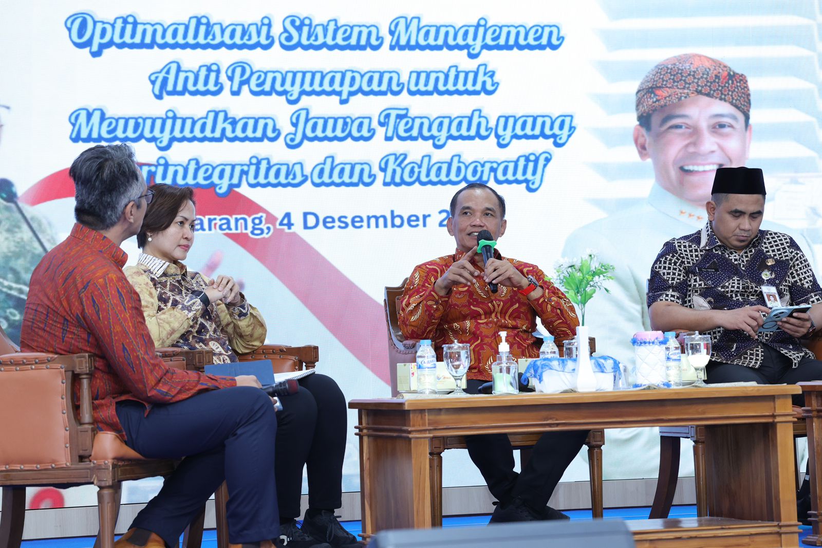 Ketua DPRD Jateng Sumanto saat menjadi narasumber talkshow "Optimalisasi Sistem Manajemen Anti Penyuapan untuk Mewujudkan Jawa Tengah yang Berintegritas dan Kolaboratif"