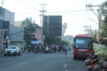 Kecelakaan yang melibatkan bus Trans Semarang terjadi pada Minggu 28 Desember 2025 pagi di Jalan Gajah Mada (instagram @kejadiansmg)