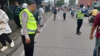 Sat Lantas Polres Semarang melakukan pemeriksaan awal di lokasi kejadian (foto: Polres Semarang)