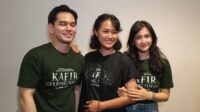 Para pemeran film Kafir: Gerbang Sukma Rangga Azof, Putri Ayudya, dan Nadya Arina (matasemarang.com/ Ade Lukmono)