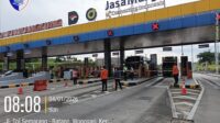 Pantauan lalu lintas di Tol Kalikangkung, Minggu 4 Januari 2026 (foto: Polrestabes Semarang)