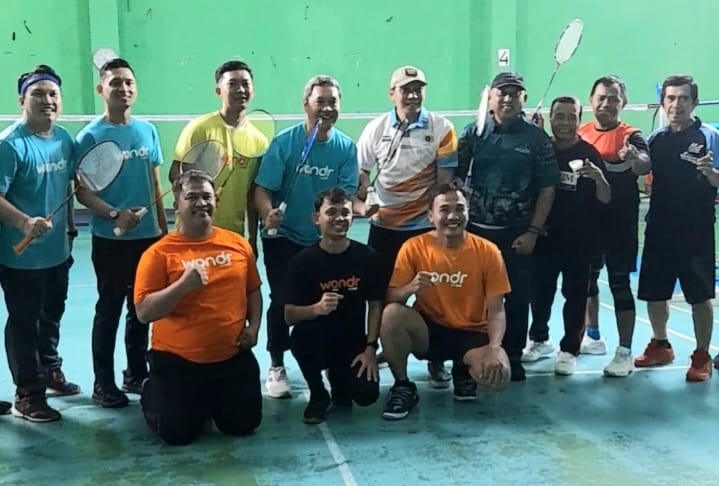 Tim Mabar Bulutangkis peringatan HPN 2026 Jateng. (matasemarang.com/Lia Dina)
