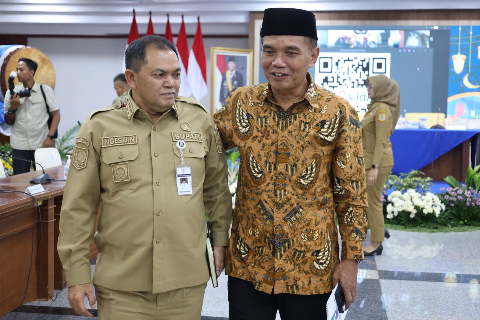 Ketua DPRD Jateng Sumanto saat memberikan imbauan terkait stabilitas harga sembako menjelang Idulfitri.