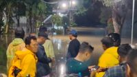 Banjir di kawasan Meteseh, Tembalang Kota Semarang (foto: Polsek Tembalang)