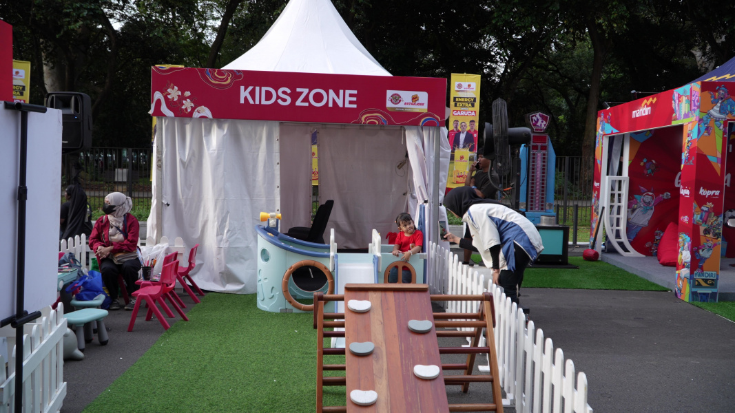 Suasana Kids Zone di stadion FIFA Series 2026 (foto: PSSI)