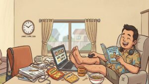 ilustrasi ASN WFH (AI Generated/ Gemini)