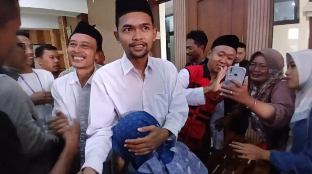 Suasana sidang putusan kasus tambang emas Tajur di PN Purwokerto