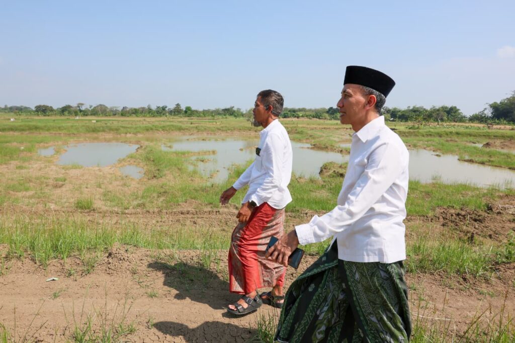 Sekda Jateng Sumarno saat meninjau sawah di Grobogan yang menjadi daratan lumpur usai tragedi tanggul jebol (foto: Pemprov Jateng) Sekda Jateng Sumarno saat meninjau sawah di Grobogan yang menjadi daratan lumpur usai tragedi tanggul jebol (foto: Pemprov Jateng)