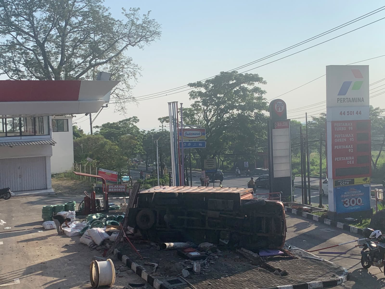 Kecelakaan di SPBU Silayur, Rabu 13 Mei 2026