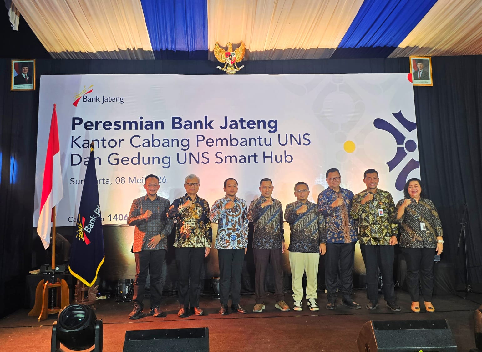 Peresmian KCP UNS dan Gedung UNS Smart oleh Bank Jateng bersama UNS, 8 Mei 2026 (foto: Bank Jateng) Peresmian KCP UNS dan Gedung UNS Smart oleh Bank Jateng bersama UNS, 8 Mei 2026 (foto: Bank Jateng)