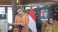 Wakil Ketua DPRD Jateng Mohammad Saleh dalam acara Rembug Pembangunan Jateng 2026 di Pendopo Kota Tegal, 22 Juni 2026