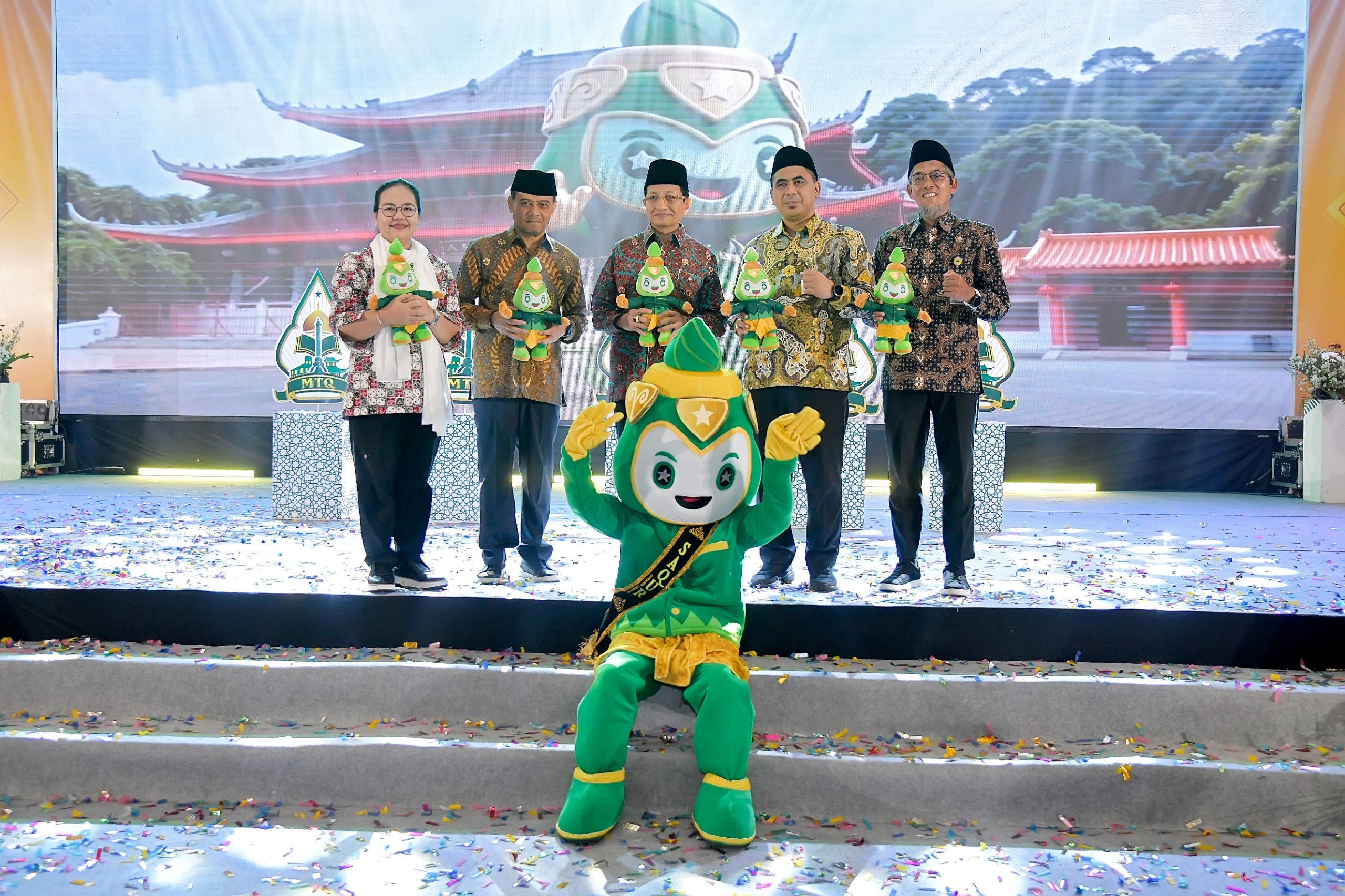 Peluncuran maskot, logo, dan tema resmi MTQ Nasional XXXI di kawasan Masjid Agung Jawa Tengah (MAJT), Kamis 25 Juni 2026