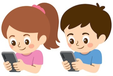 anak-laki-laki-dan-perempuan-kartun-menggunakan-ponsel-pintar-untuk-bermain-game-atau-konsep-kecanduan-telepon-untuk-mengirim-pesan_1345572-6787