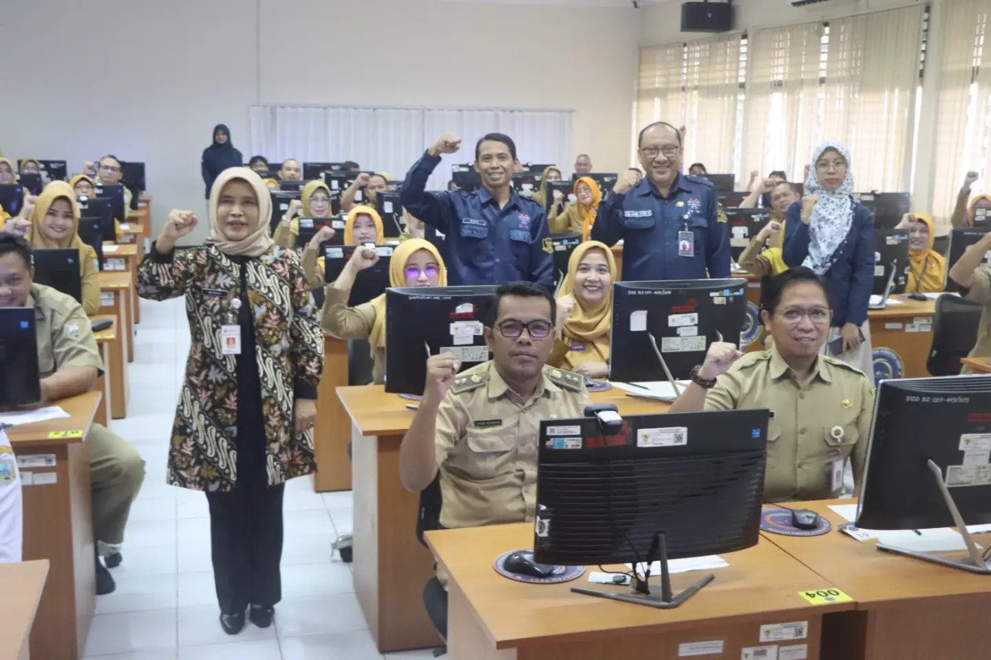 Tes potensi kompetensi PNS Pemkab Semarang berbasis komputer (foto: Pemkab Semarang)