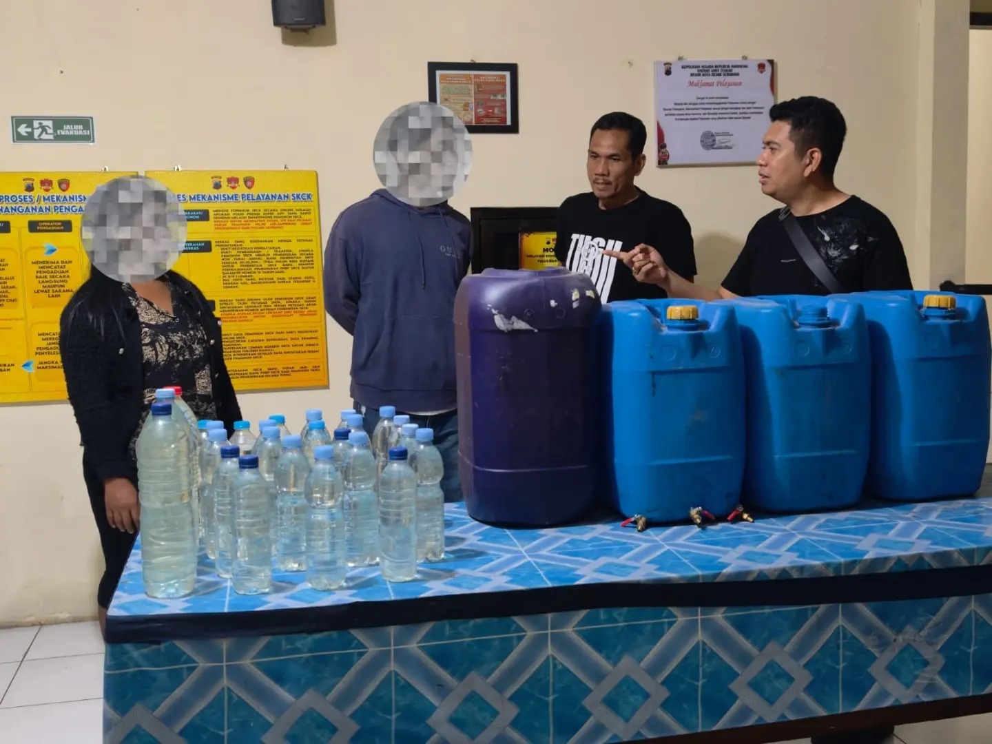Barang bukti miras diamankan ke Mapolsek Pedurungan untuk proses hukum (foto: Polsek Pedurungan)