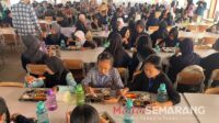 Suasana makan siang bersama di Sekolah rakyat Terintegrasi Kota Semarang (matasemarang.com/Lia Dina)