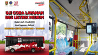 Trans Semarang uji coba bus listrik sekaligus transaksi nontunai di koridor IV (foto: Trans Semarang)