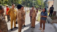 Kepala Dinas Permukiman Kota Semarang Murni Ediati meninjau kondisi Rusunawa Kudu usai insiden kebakaran pada Senin 27 Juli 2026