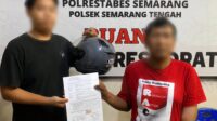 Kasus pencurian helm berakhir damai (foto: Polsek Semarang Teengah) Kasus pencurian helm berakhir damai (foto: Polsek Semarang Teengah)