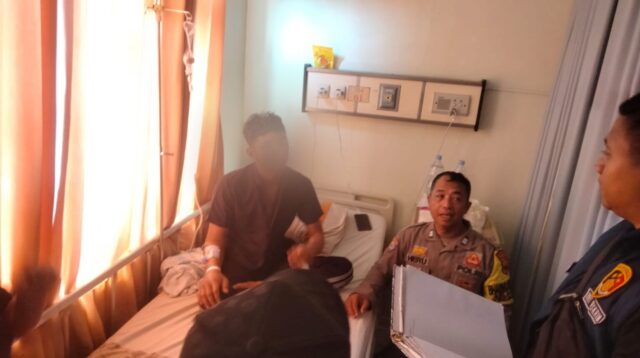 Polisi meminta keterangan korban penganiayaan di Bawen (foto: Polres Semarang)