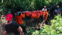 Evakuasi pendaki asal Karanganyar yang terjatuh di jurang Gunung Sumbing (foto: Basarnas Temanggung)