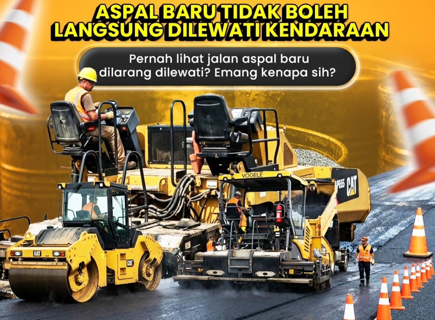 Aspal baru tidak boleh langsung dilintasi kendaaraan (foto: DPU Kota Semarang)