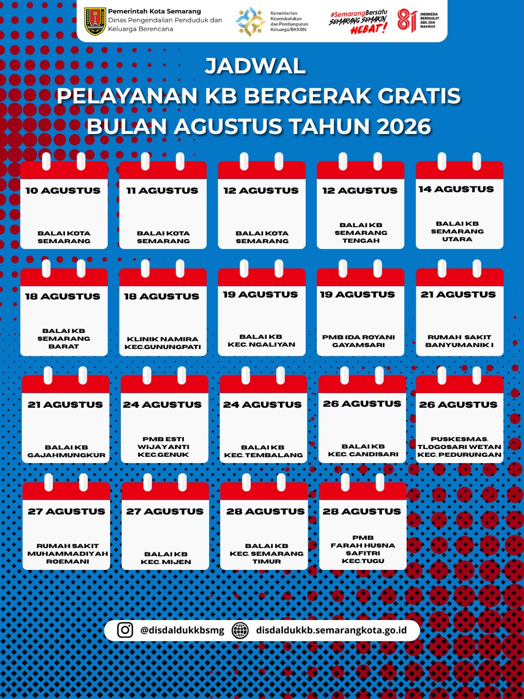 jadwal KB Bergerak gratis di Kota Semarang