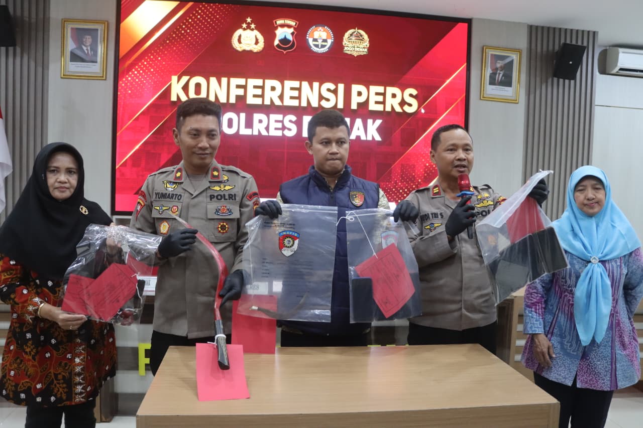 Kasat Reskrim Polres Demak AKP Arlan Budi Kusuma saat gelar perkara kasus tawuran pelajar di Mapolres Demak, Jumat, 11 September 2026 (foto: Polres Demak)