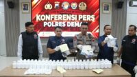 Konferensi pers di Aula Wicaksana Laghawa Polres Demak, Jumat, 18 September 2026 (foto: Polres Demak) Konferensi pers di Aula Wicaksana Laghawa Polres Demak, Jumat, 18 September 2026 (foto: Polres Demak)